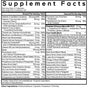 Supplement facts label for Codeage Teens Fermented Multivitamin+ Capsules, formulated as vegan teen vitamins to support the unique nutritional needs of growing adolescents, displays a comprehensive list of vitamins, minerals, and a phyto and enzyme blend with their amounts per serving and daily values. Each serving size is 2 capsules with 30 servings per container, along with a listing of other ingredients.