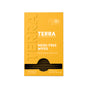 A yellow box of Terra Mess Free Multi-Purpose Wipes, Individually Wrapped, labeled “Eco. Natural. Premium.”, contains 30 natural bamboo sachets in a Revitalising Cucumber scent and features a cut-out window to view the wipes inside.