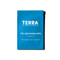 A blue Terra packet labeled 