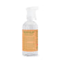 A clear Rebel Green Tub & Tile Cleaner spray bottle features a white nozzle and an orange label highlighting its sulfate-free, vegan, plant-based formula with no synthetic fragrances. The angled view displays the side label.