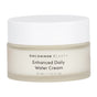 Uncommon Beauty Enhanced Daily Water Cream comes in a 50 ml frosted jar with a white lid. This lightweight moisturizer hydrates and supports your skin barrier for a radiant complexion.
