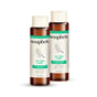 The Soapbox Tea Tree Clean & Purify Shampoo and Conditioner Set features tea tree oil for scalp balance, has vegan ingredients, and comes in bottles with brown caps and green accents.