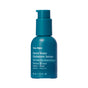 A teal 30 mL (1 fl oz) Ursa Major Forest Water Hyaluronic Serum bottle with a pump dispenser. The English and French label features "Hydrate + Plump" for dehydrated skin.