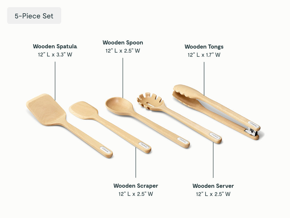 Caraway Birch Wood Utensil Set