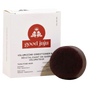 A dark round Volumizing Conditioner Bar - For Oily/Fine Hair from Good Juju Body & Home sits before a white box, highlighting bergamot, pink grapefruit, and organic ingredients for natural hair care.