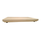 The WoodForChef Alto Raised Wood Board, made from 100% FSC certified maple with a smooth, light finish, features a rectangular beveled edge and is shown from a low side angle against a white background.
