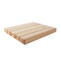 The WoodForChef Classic Wood Butcher Block is a rectangular edge-grain board with alternating light and medium wood stripes, made from 100% FSC-certified hardwood and displayed on a white background.