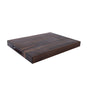 The Classic Wood Butcher Block by WoodForChef is a rectangular, dark hardwood cutting board with visible edge-grain patterns, rounded edges, a built-in side handle, and is crafted from 100% FSC-certified wood.