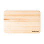 The Mizu Minimalist Chopping Board by WoodForChef is made from 100% FSC Certified Maple wood and features a rectangular shape, rounded edges, a smooth light grain surface, and the WoodForChef logo in the lower right corner.