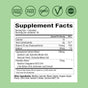 The supplement facts label for WonderGreens Kids Veggie Gummies by Plant People displays gluten free, GMO free, vegan, and GMP certified icons. Ingredients and nutrition info appear on a white panel over a green background.