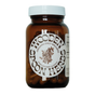 A brown glass bottle of Wooden Spoon Herbs Oregano Daily Wellness Capsules contains 90 capsules for immune support, features an oregano illustration on the label, and has a white cap.