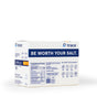 A white box of Trace Minerals ZeroLyte Electrolytes & Coconut Water, Salted Orange flavor, with bold blue BE WORTH YOUR SALT text—a sodium and electrolyte drink that supports hydration and muscle function.