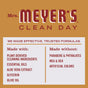 An infographic for Mrs. Meyers Hand Soap shows its made with plant-derived cleaners, essential oils, and is cruelty-free—free from parabens, phthalates, MEA, DEA, and artificial colors.