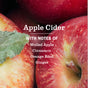 Close-up of fresh apples with a green leaf, featuring text that describes Mrs. Meyer's Dish Soap with notes of mulled apple, cinnamon, orange rind, and ginger—reminiscent of its crisp scent.