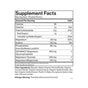 Supplement Facts for Cymbiotika Liposomal Magnesium Complex Packets - Cognitive + Stress Support: nutrition per 10 mL packet—calories, fat, carbs, sugars, magnesium content for optimal absorption; ingredients and tree nut allergen warning included.