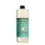 A 32 oz bottle of Mrs. Meyers Clean Day Multi-Surface Concentrate in Basil scent, with a green and white label and black cap, designed for cleaning and freshening various surfaces.