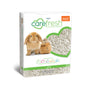 A package of carefresh Small Animal Bedding made from reclaimed paper fiber, White, featuring a heart-shaped window and images of a rabbit and hamster. Highlights include comfort, odor control, and ultra absorbency.
