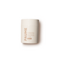 A beige cylinder container of PAUME Overnight Hand and Foot Hydration Mask enriched with glycerin features subtle brand name and product description on a white background, highlighting the simplicity and elegance of its packaging.