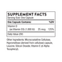 Thorne’s Vitamin D-1,000 provides 25 mcg (1,000 IU) Vitamin D3 per capsule (125% Daily Value) for bone and immune support. Other ingredients: cellulose, hypromellose, leucine, silicon dioxide, and Vitamin E.