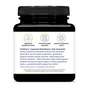 A black supplement bottle features the Youtheory Liposomal Glutathione Capsule with resveratrol. Icons highlight benefits: replenishes glutathione, includes clinically studied ingredients, and offers powerful antioxidant support.