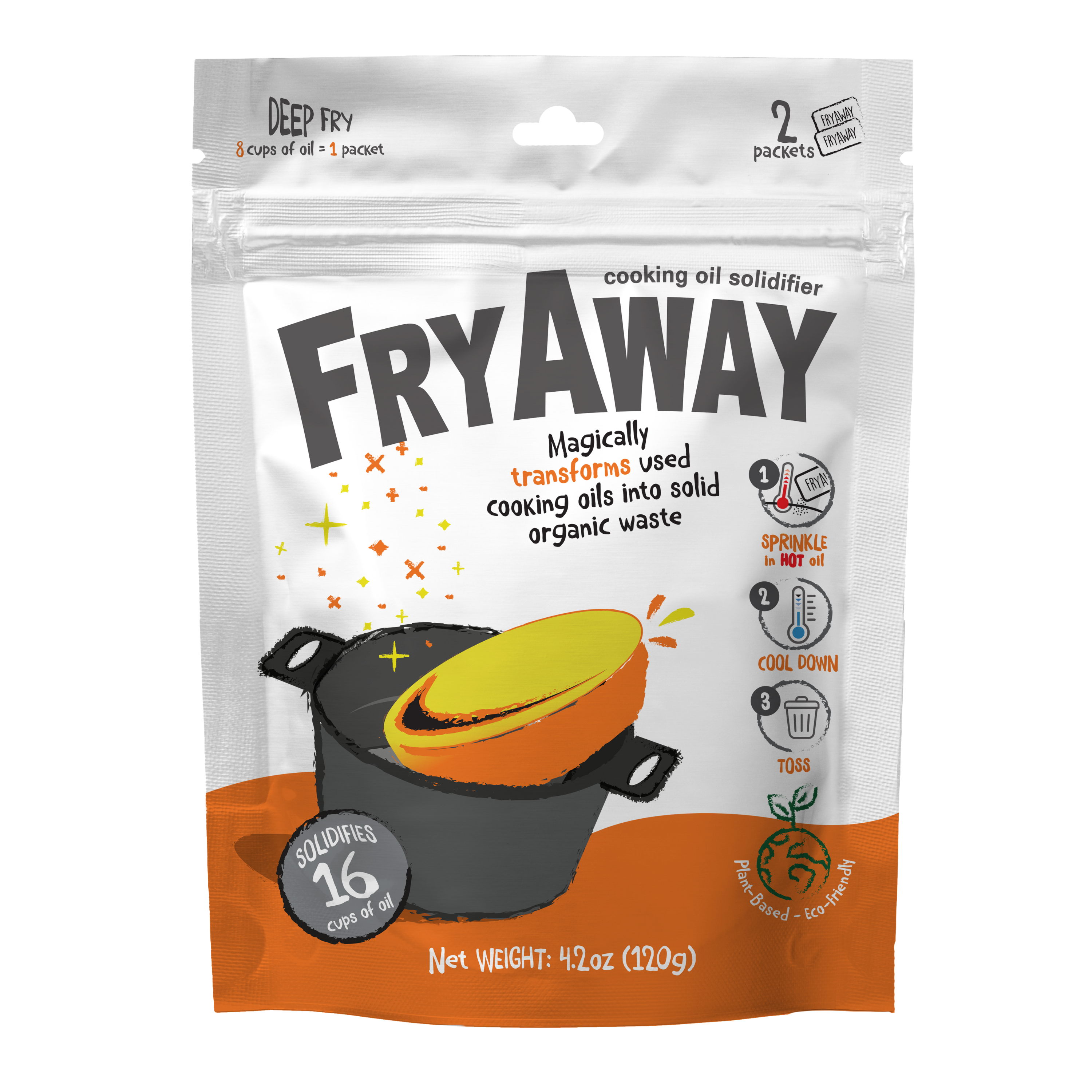 FryAway Deep Fry Used Cooking Oil Solidifier Powder | Grove Collaborative