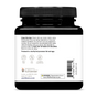 Youtheory Liposomal Glutathione Capsule with resveratrol comes in a black plastic bottle with a white label detailing usage warnings, manufacturer info, allergens, and barcode. Made in a facility with fish and eggs. Keep out of reach of children.