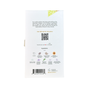 Back of a product box featuring a description, QR code for instructions, ingredient list, and logos. Text mentions benefits of a solid scrub bar made with cocoa butter. Barcode and social media handles are at the bottom.