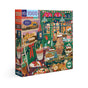 Holiday Bakery 1000 Piece Puzzle by eeBoo Piece & Love features Victoria Ball’s festive bakery scene with gingerbread houses, treats, and English Cottage-inspired windows in bright detail.