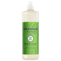 Mrs. Meyer's Dish Soap in Fresh Cut Grass scent comes in a 16 fl oz (473 mL) plastic bottle with a green label and flip-top cap. This liquid soap acts as a natural degreaser.