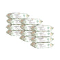 Ten packs of Grove Collaborative baby-wipes are stacked in two columns. The packaging is mainly white with green accents. Each pack contains 72 wipes and features a floral design.