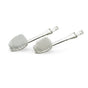 Two clear, long-handled Radius Source Replacement Heads with dense, oval-shaped bristles lie parallel on a white background. Ideal as toothbrush replacements, these innovative heads help reduce plastic consumption while ensuring an effective clean.