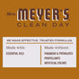 Mrs. Meyers logo with text: “Discover our Room Freshener—effective, trusted, made with essential oils and free from parabens, phthalates, propellants, and artificial colors.”.
