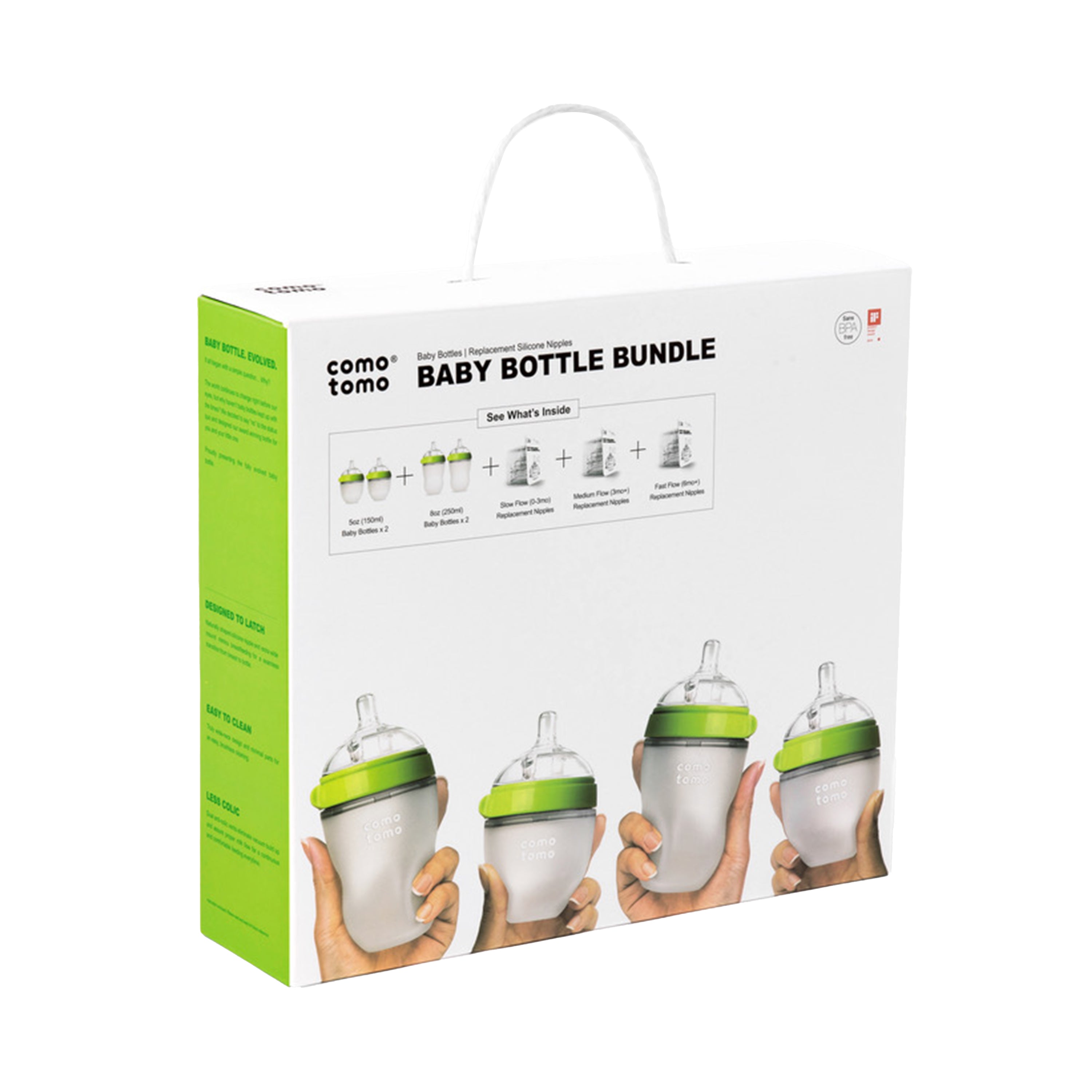 Comotomo Baby Bottle Gift Set - Green | Grove Collaborative