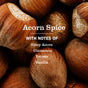 Close-up of brown acorns with text: Mrs. Meyer's Room Freshener—Acorn Spice scent with spicy acorn, cinnamon, vetiver & vanilla notes; non-aerosol spray made with essential oils.