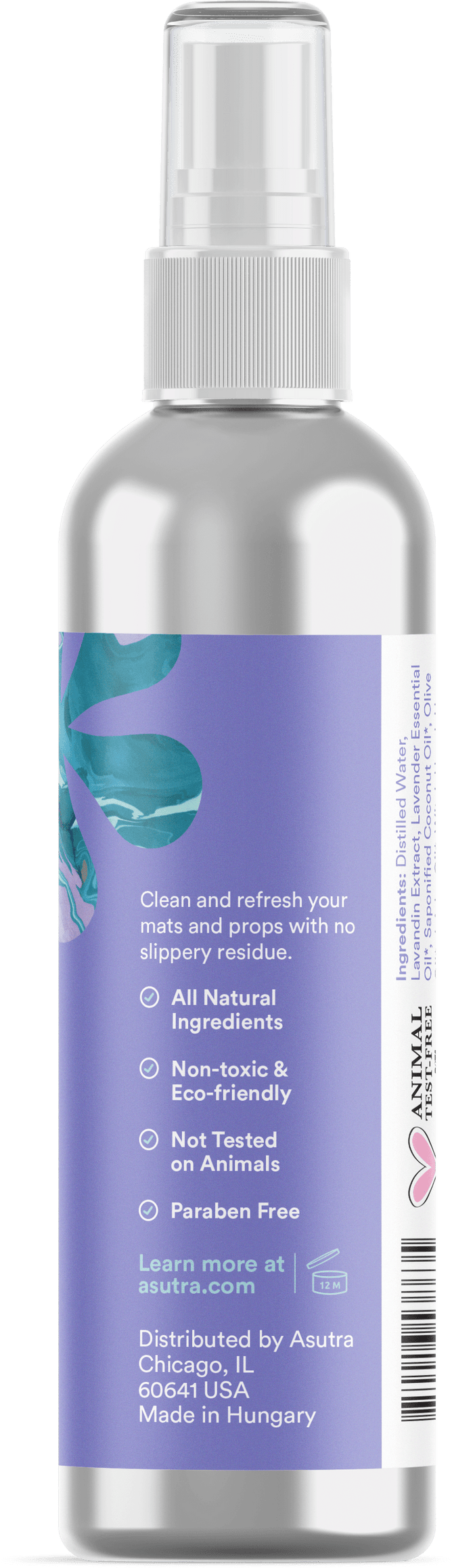 Asutra Peaceful Lavender Yoga Mat Cleaner | Grove Collaborative