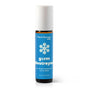 The Plant Therapy Germ Destroyer Roll-On – Essential Oil Blend comes in a 10 ml blue bottle with a playful figure and white text on the label. This diluted roll-on is specially formulated for kids to support their immune system.