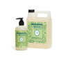 The Mrs. Meyers holiday-hand-soap-set includes a 12.5 oz pump and a 33 oz refill bottle, both Iowa Pine scented with green labels and pine designs.