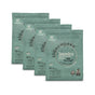 Four teal packs of grab green Stoneworks Laundry Detergent Pods - Rain, each labeled for 50 pods, are fragrance free with odor neutralizing and stain-fighting power, plus eco-friendly and safe certification logos.
