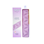 A rectangular box labeled Choco Body Scrub Mini Exfoliation 1 oz, Lavender Rosemary sits next to its open, textured pink body scrub bar. The packaging displays the brand name butter & me.