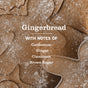 Gingerbread cutouts dusted with flour, overlaid with text for Mrs. Meyer’s Hand Soap reading: Gingerbread WITH NOTES OF Cardamom Ginger Cinnamon Brown Sugar.
