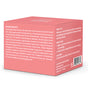 A pink box with white text presents ingredients, usage directions, and details for FaceTory’s Berry Jam Lip Mask, highlighting strawberry extract and shea butter as key ingredients in this hydrating lip treatment.