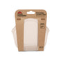 The packaging for the Food Huggers Hugger Bag features a brown cardboard holder with red and black text. It displays a clear silicone bag suitable for snacks, with a 13 oz (400 ml) capacity. Its easy to clean, dishwasher safe, and designed for convenience.