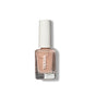 A bottle of TERRA vegan nail polish with a light nude pink shade, featuring a white cap and clear rectangular glass bottle, photographed against a white background.