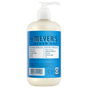 Mrs. Meyer's Hand Soap comes in a bottle with a white pump and blue label, features essential oils, garden-inspired scents, aloe vera, is cruelty-free, and made from 25% post-consumer plastic.