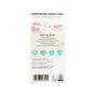 Back of a product package labeled Earth-friendly, Organic Clean with details about eco-friendly packaging, materials, and certifications. Includes barcode, website, and manufacturing information. White background with green and blue accents.