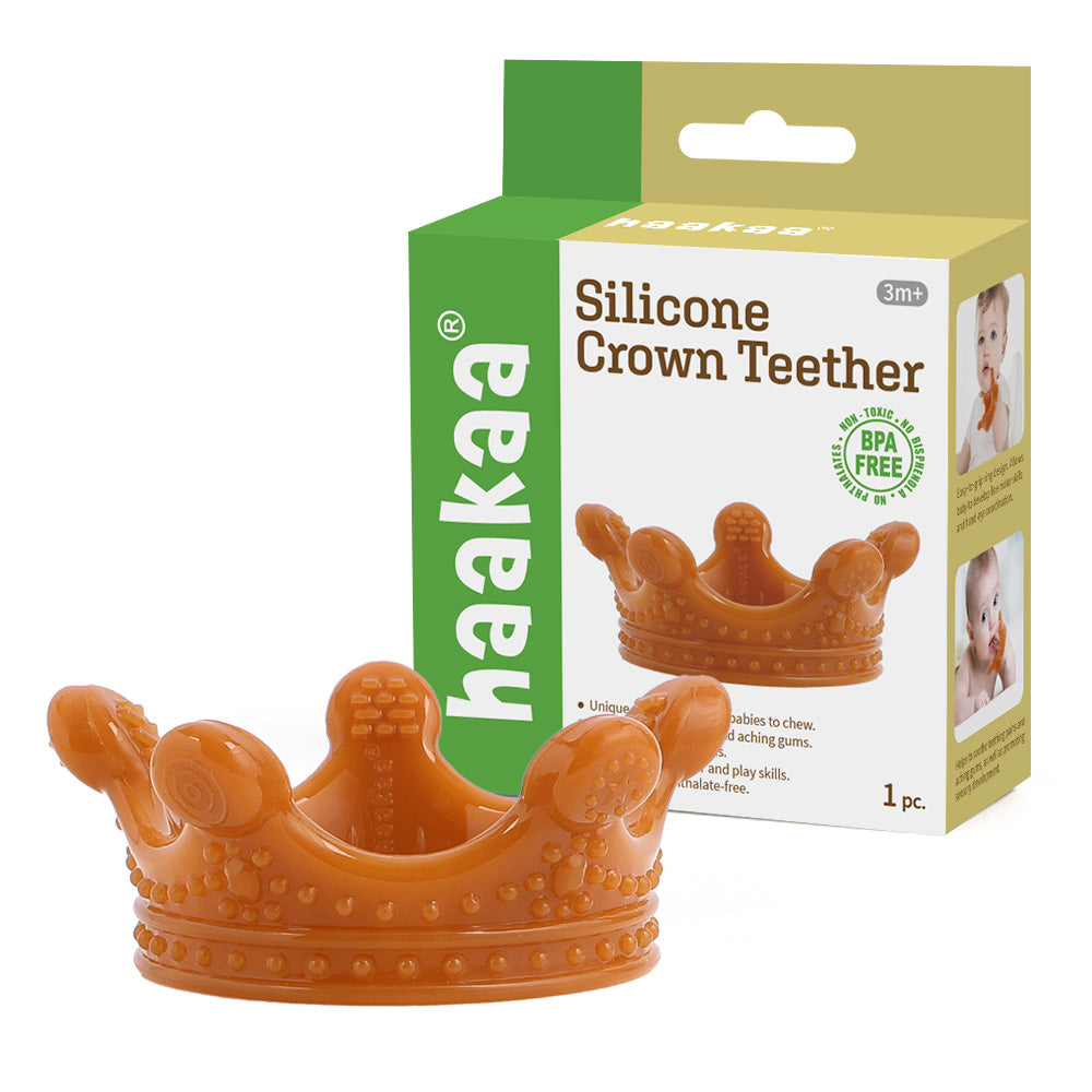 Haakaa 100% Food Grade Silicone Sensory Development Crown Teether ...