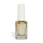 A 10ml bottle of gold metallic vegan nail polish, labeled Terra by Terra Beauty Bars, features a white cap. It offers a cruelty-free and 12-free formula, blending style with conscientious beauty.