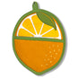 The Neighborgoods Pot Holder - Lemon features a lemon slice design in yellow, green, and white cotton with a green border, leaf accent, wedge details, and a convenient lower pocket—an adorable kitchen essential.
