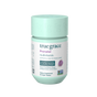 A jar of True Grace Prenatal Multivitamin features a teal cap and label highlighting support for mom and baby with methyl folate, DHA/EPA, and Choline. It holds 60 vegan tablets, is Non-GMO Project Verified, includes Vitamin D3, and promotes healthy brain development.