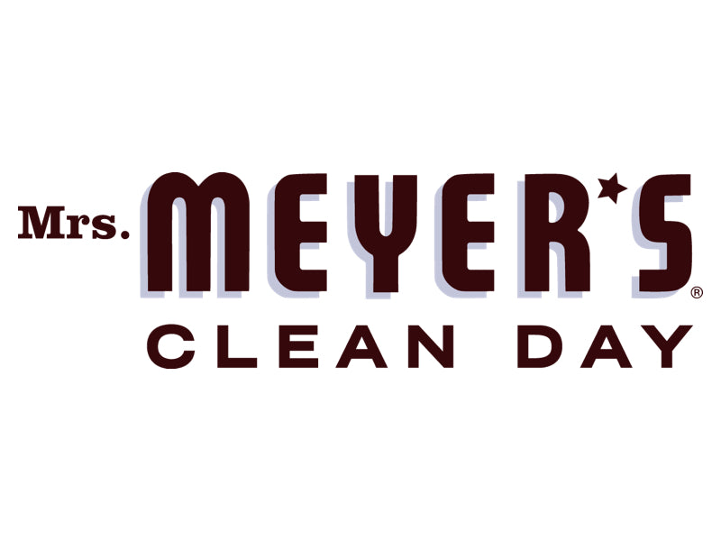 The image shows the Mrs. Meyer’s Clean Day logo with bold, dark brown text on a white background.
